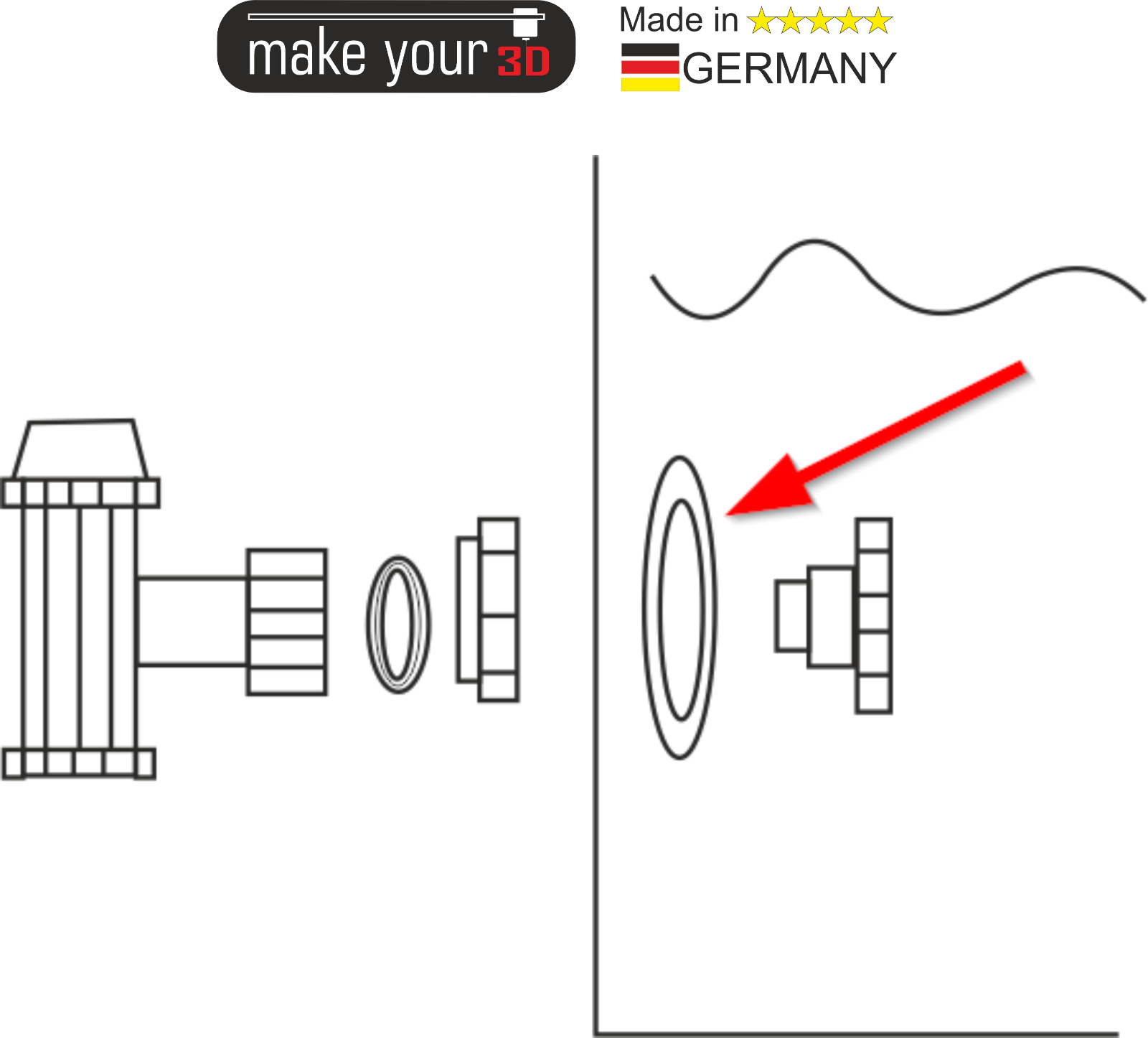 Dichtung Dichtscheibe für 2 Stk. 38MM Poolanschluss Absperrschieber - Clear