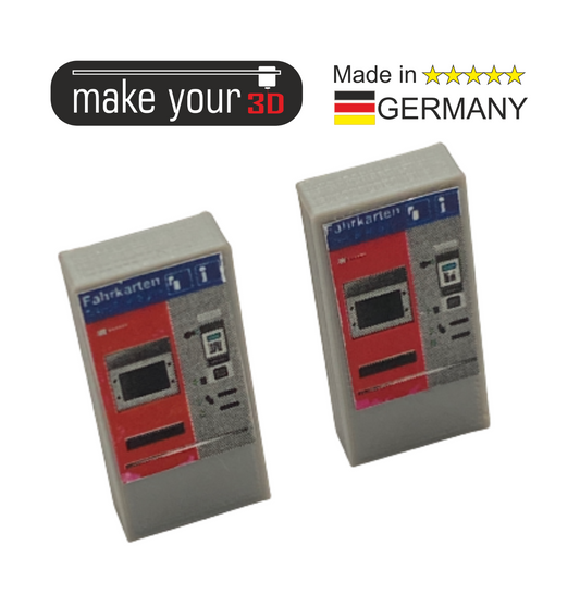 H0 1:87  SET 2St Fahrkartenautomat Ticket Fahrkarten Automat inkl. Decals