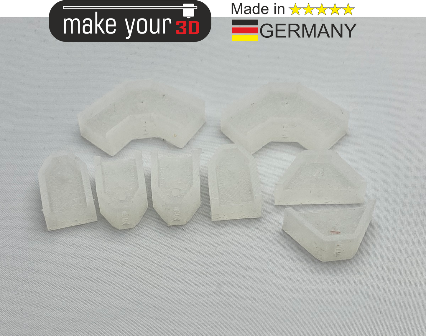 MakeYour3D Clear  Silikondämpfer Pro Mod für Prusa 3D Drucker MK3 MK3s Mk3s+