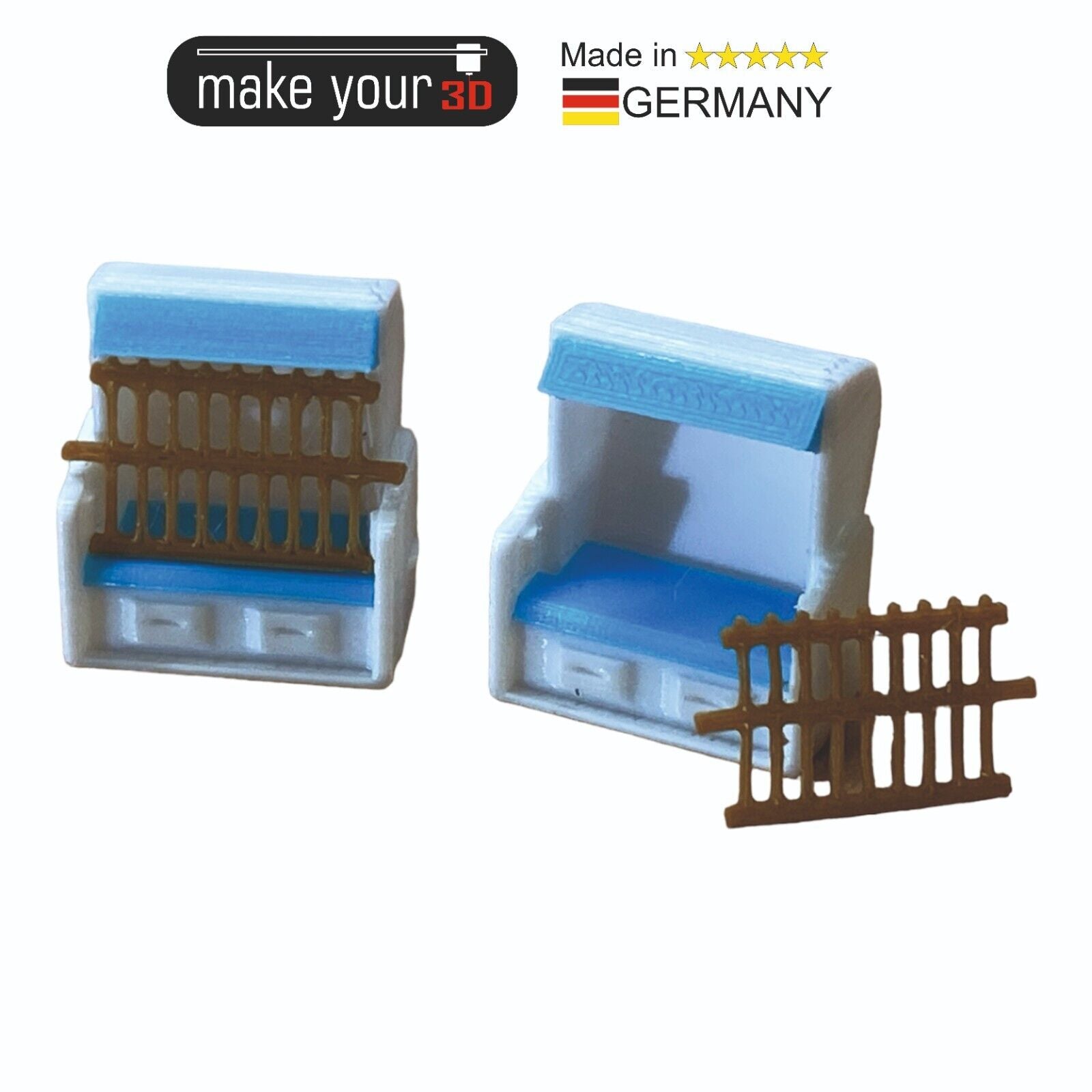 H0 1:87  SET 2Stk. Premium Strandkorb