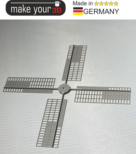 H0 1:87  Flügel für Windmühle Zubehör Ersatzteil mit eingearbeiteter M3 Mutter