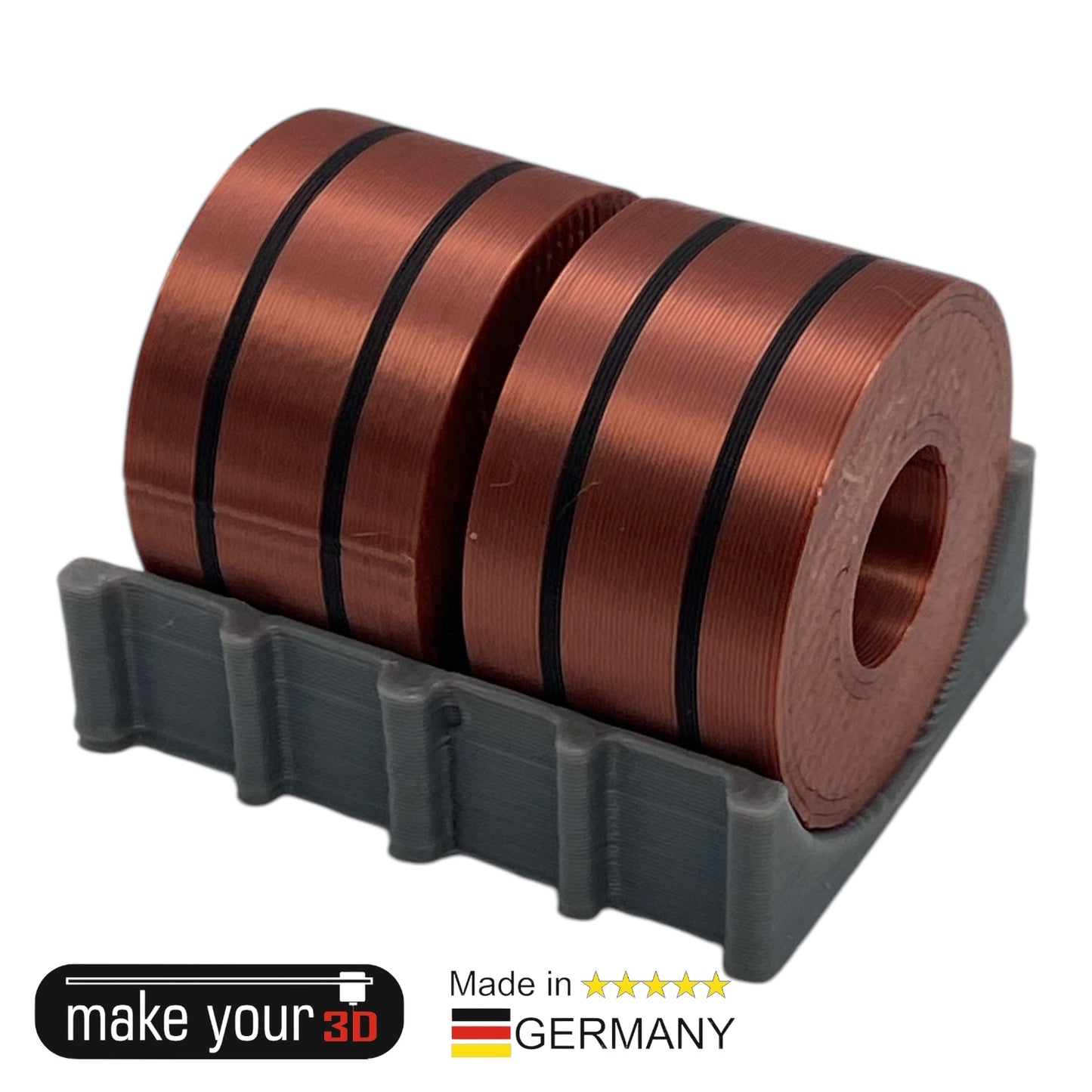 H0 1:87 Ladegut 2 Stk. Kupfer Coils Set mit Halter für Flachwagen