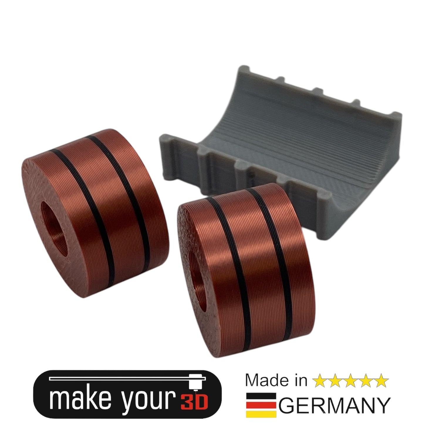 H0 1:87 Ladegut 2 Stk. Kupfer Coils Set mit Halter für Flachwagen