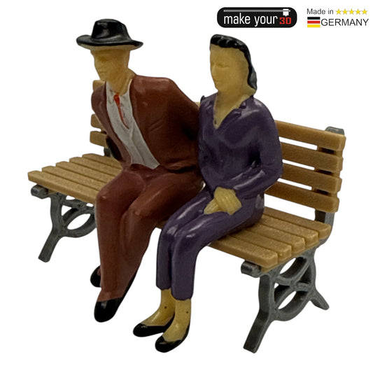 Spur G 1:22,5 SET 1Stk. Parkbank Silber - wetterfest aus PETG Kunststoff