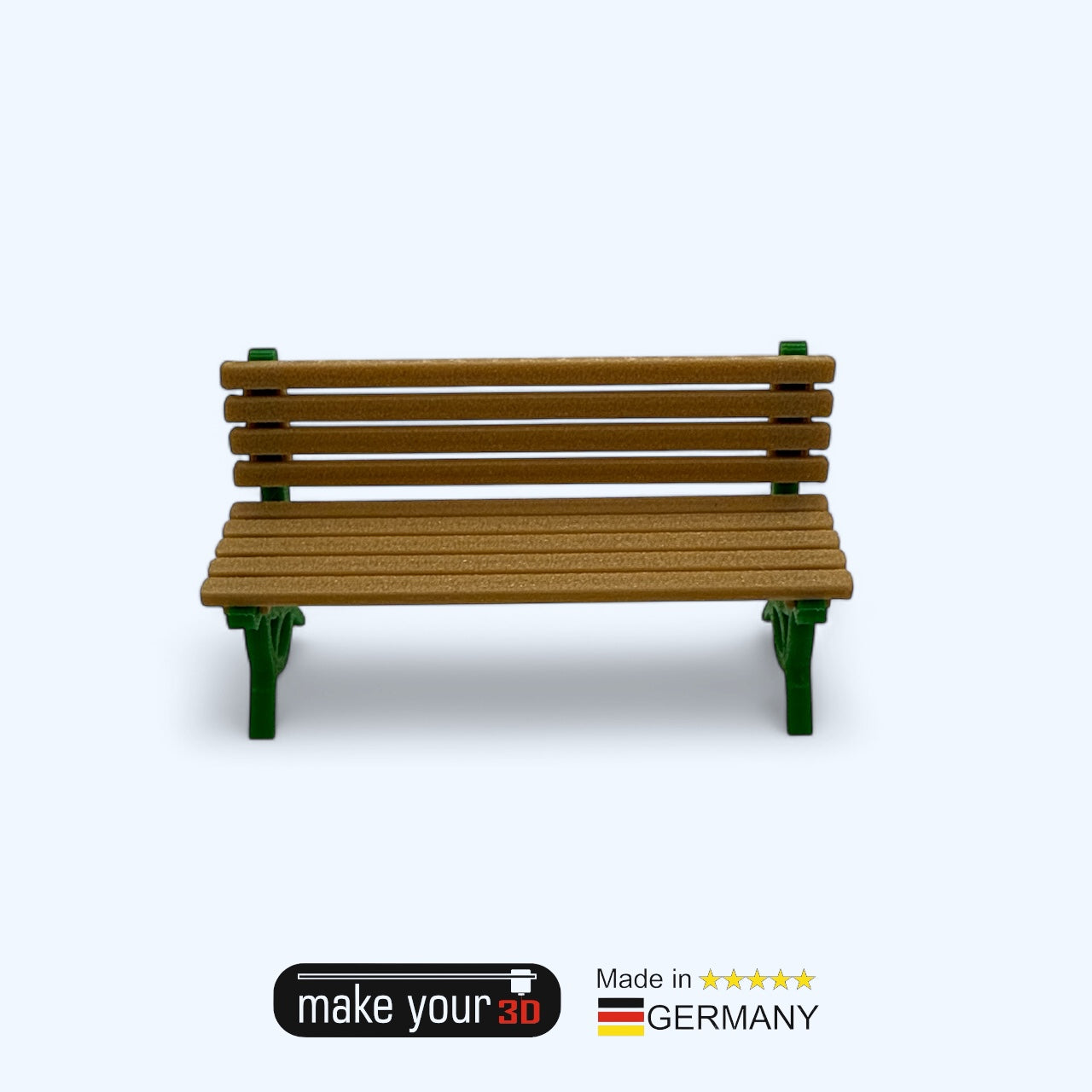 Spur G 1:22,5 SET 1Stk. Parkbank Grün - wetterfest aus PETG Kunststoff