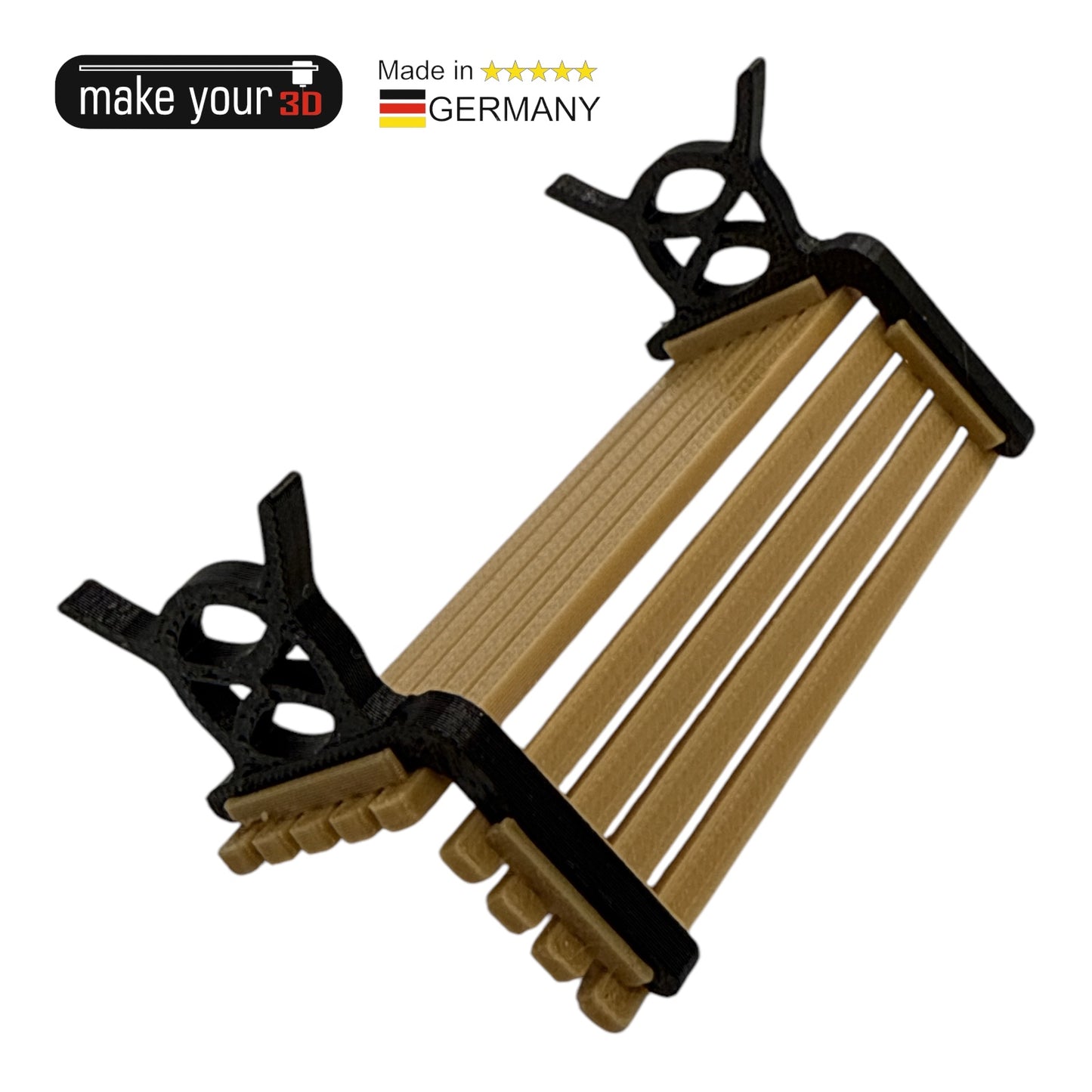 Spur G 1:22,5 SET 1Stk. Parkbank Schwarz - wetterfest aus PETG Kunststoff