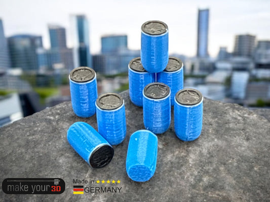 H0 1:87 Kunststofffass Regentonne Chemiefass 5 Stk. Blau Silber Schwarz