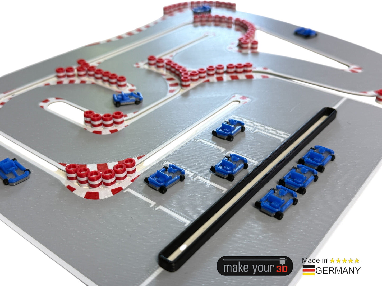 H0 1:87 Kartbahn V2 | Rennstrecke inkl. 10 Stk. Kart , Bande und Reifenstapel