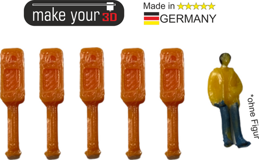 H0 Set 1:87 5Stk. Notrufsäule Autobahn 