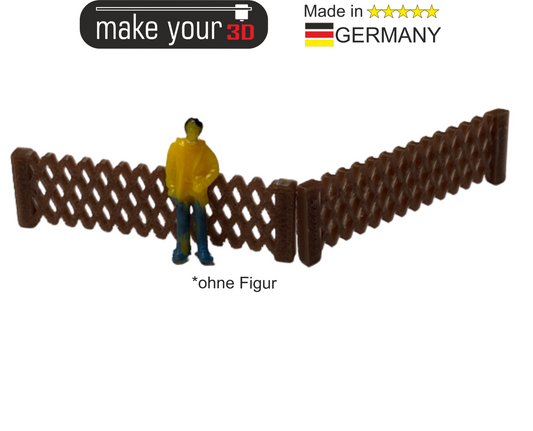 H0 Set 1:87 15Stk. Jägerzaun Zaun Zaunelemente 
