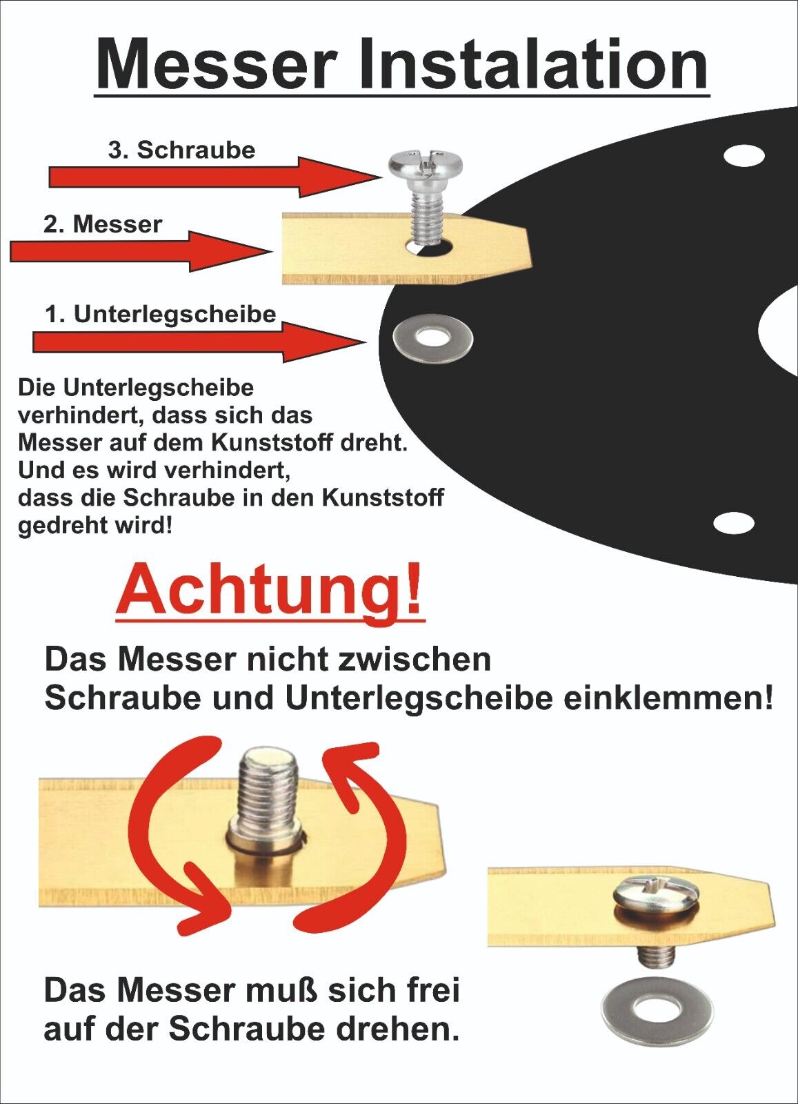 Messerscheiben Erweiterung 23cm / 6 Messer für GARDENA Sileno Life City Smart