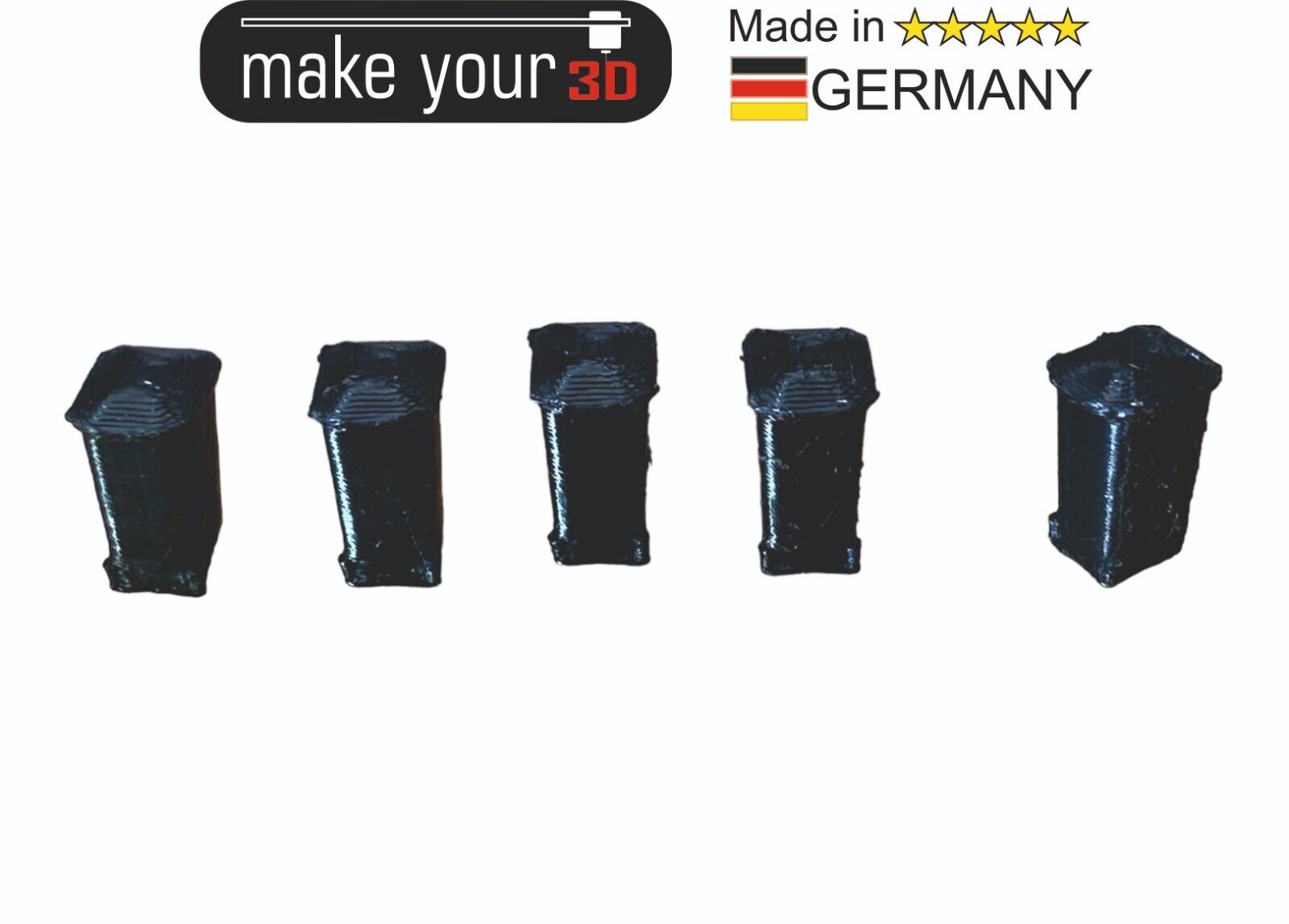 TT Mülltonnen 1:120 SET 5Stk.  Schwarz