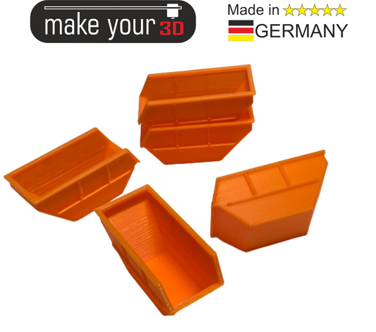 H0 Absetzcontainer / Absetzmulde 5 Stk. 1:87  Stapelbare Container