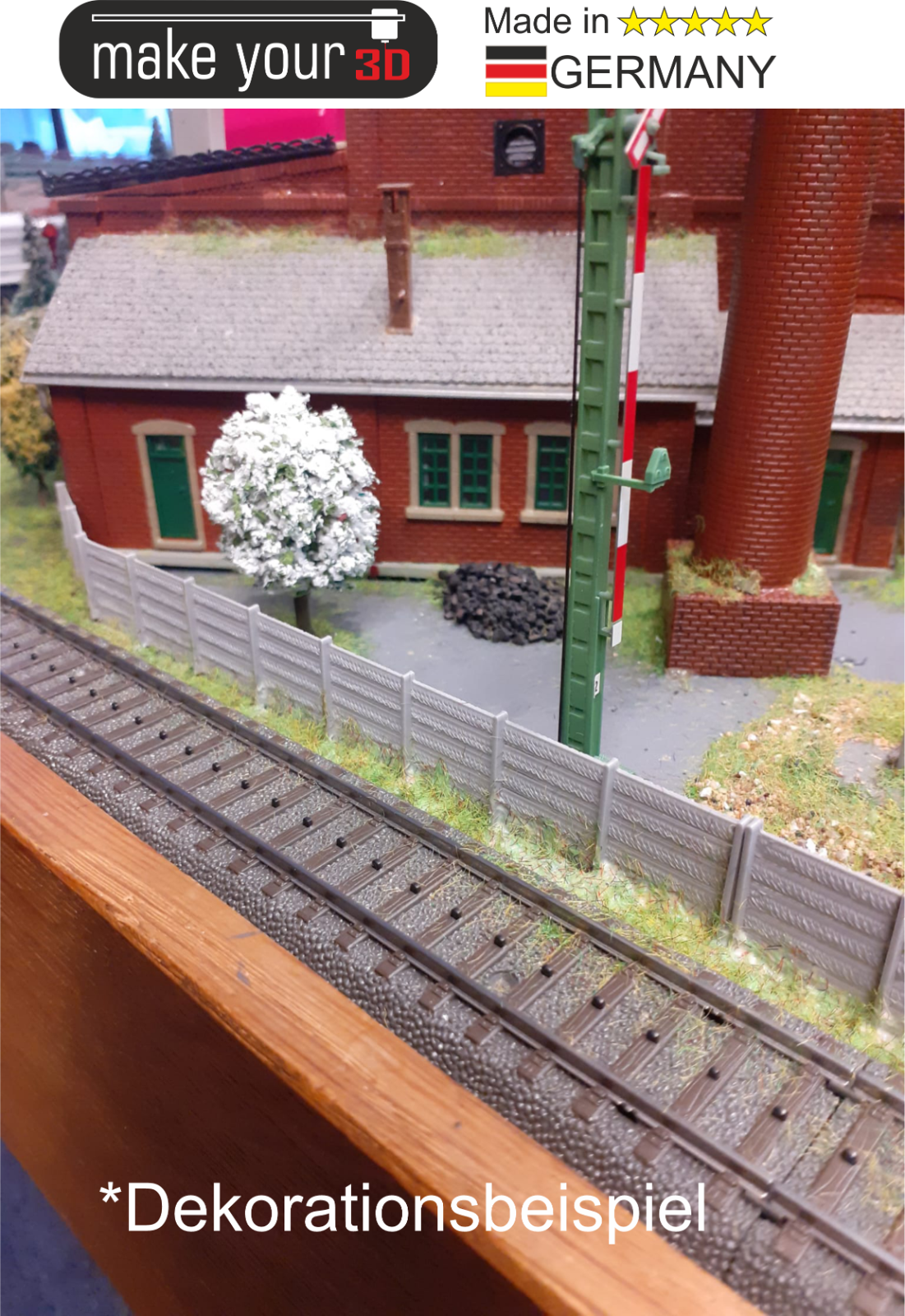 Spur N Sichtschutzzaun Set 1:160 5Stk. Zaunelement Gartenzaun
