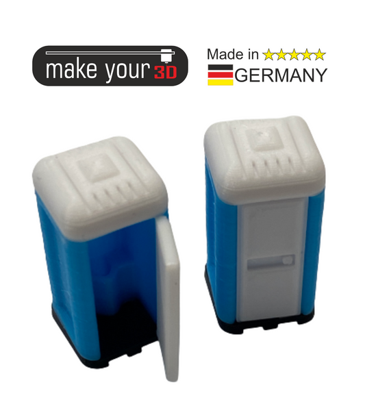 H0 Toiletten Set 1:87 2 Premium Baustellen Mobile Toilette WC Toilettenhäuschen