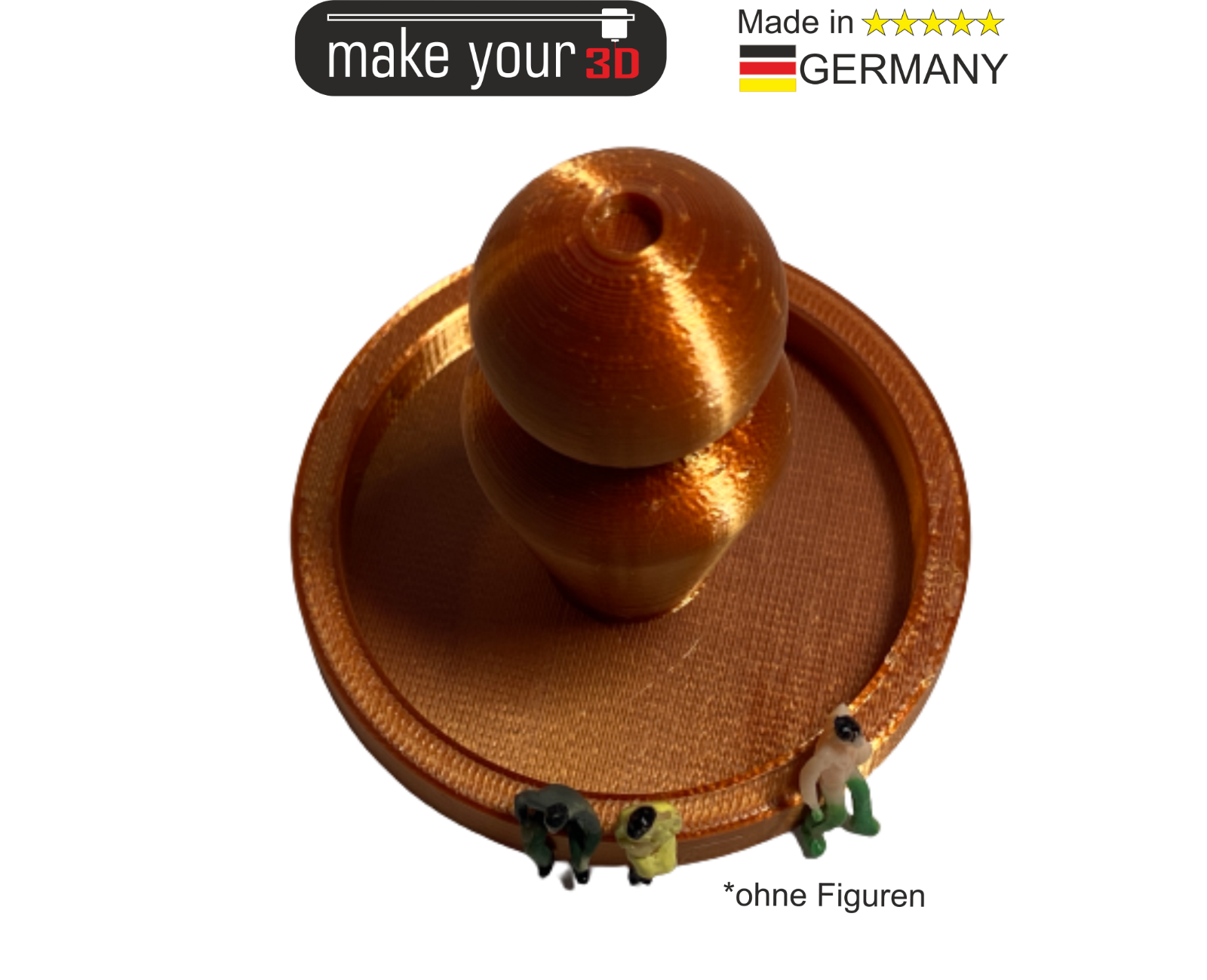 H0 Brunnen im Kupfer Design 1:87  Marktplatzbrunnen Statue  