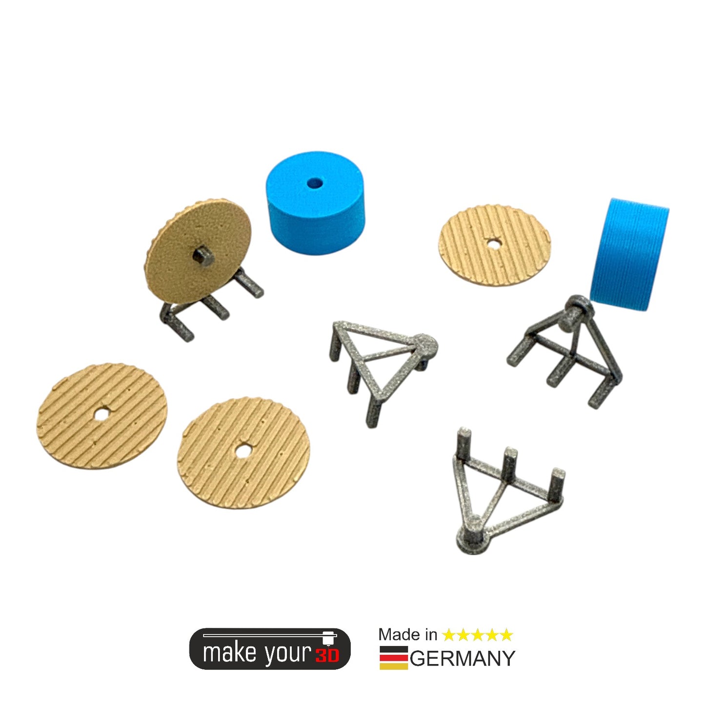 H0 1:87 SET 2St Glasfaser Kabeltrommel | Ladegut | Holz Cyan Blau