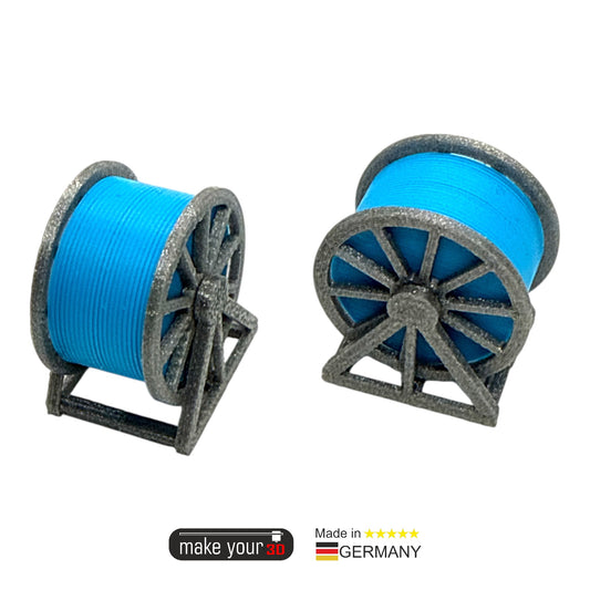 H0 1:87 SET 2St Glasfaser Kabeltrommel | Ladegut | Stahl Cyan Blau