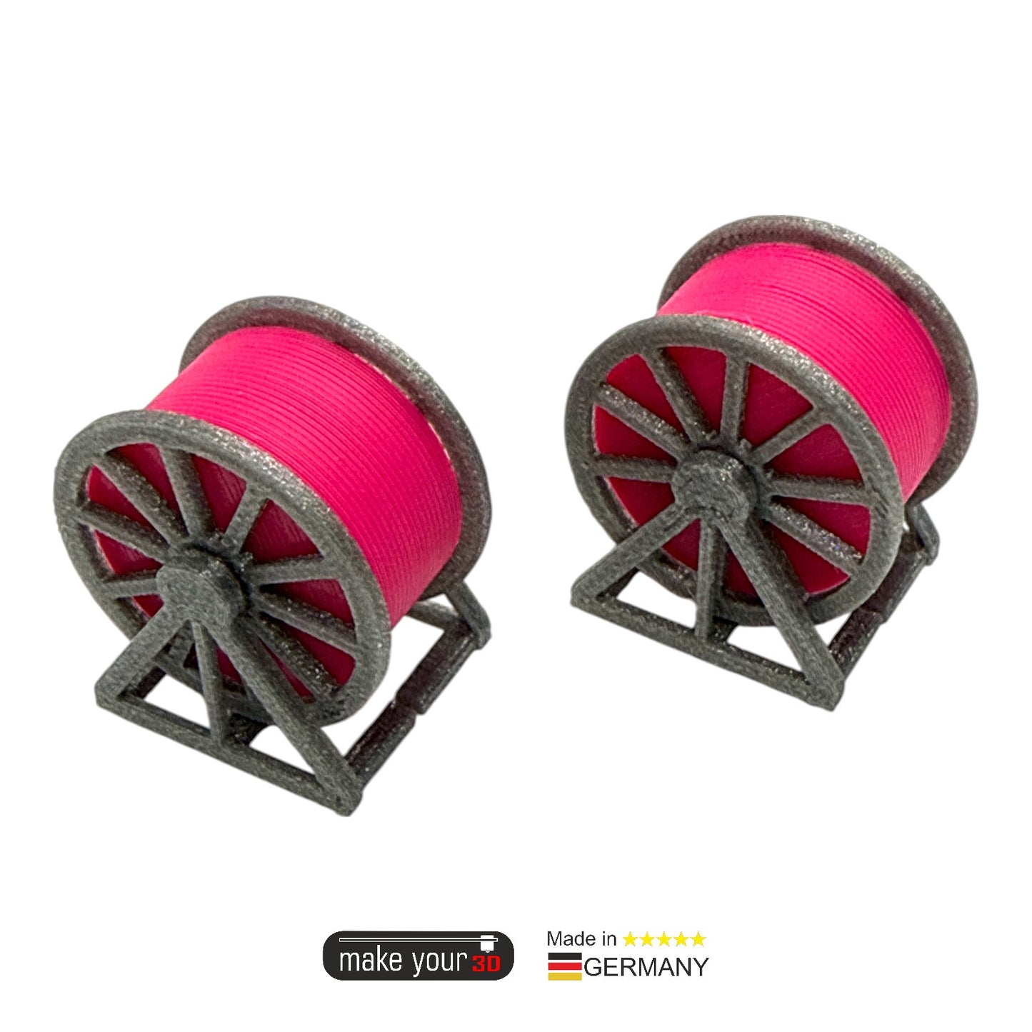 H0 1:87 SET 2St Glasfaser Kabeltrommel | Ladegut | Stahl Magenta