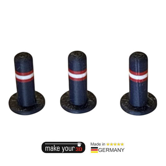 H0 Set 1:87 3Stk. Sicherheit | Schutz | Poller für z.B. Konzert, Weihnachtsmarkt