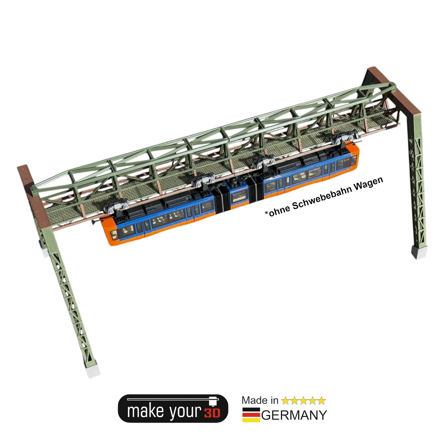 H0 1:87  Schwebebahn Gerüst V2 Wupper passend für WSW Wuppertaler Schwebebahn Modelle