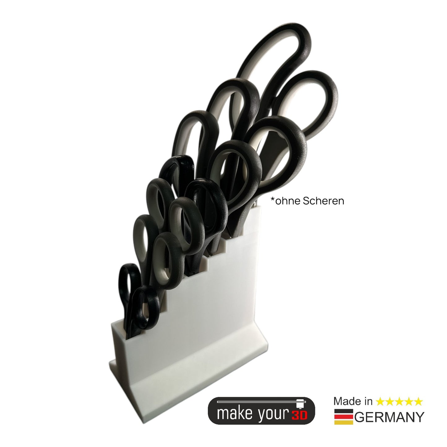 Scherenhalter für 7 Scheren von Länge 5,5 cm bis 14 cm